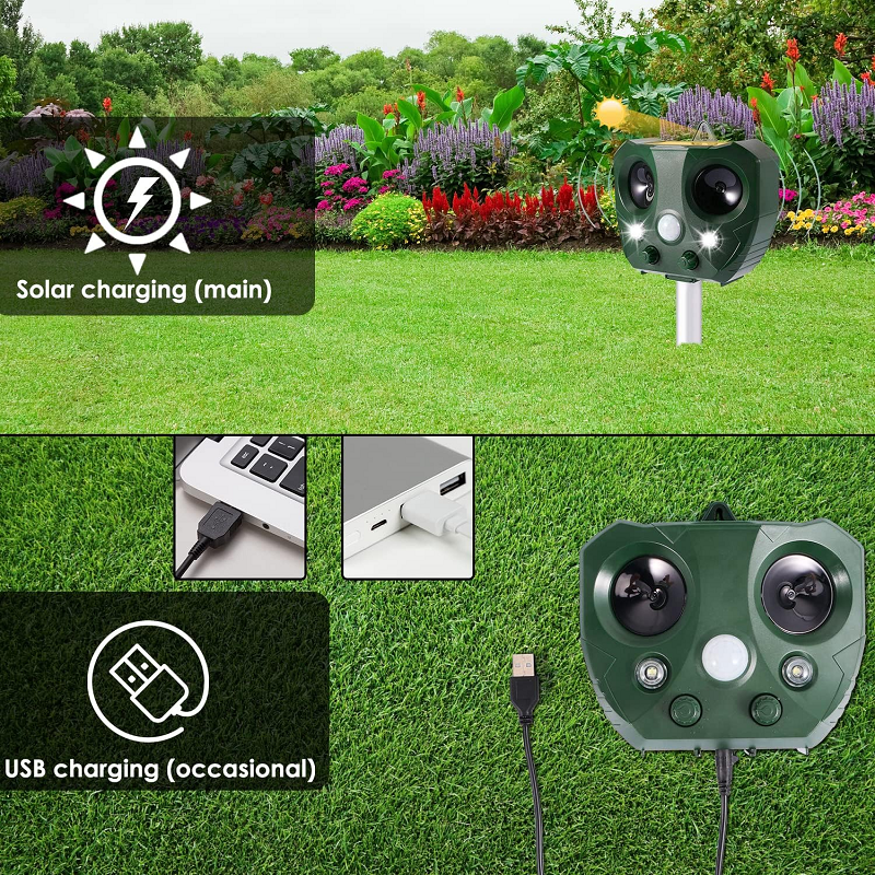 Ultrasonic Bird Repeller, Solar Powered