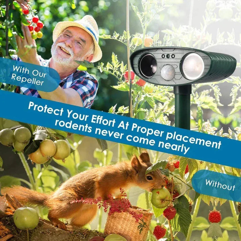 Ultrasonic Deer Repeller - Pack of 4 Solar Deer Repellents - Keep Deer out of Garden