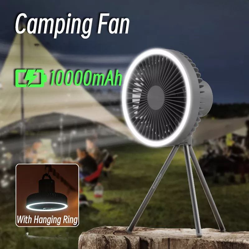 Portable Rechargeable Fan with LED and Built in Power Bank