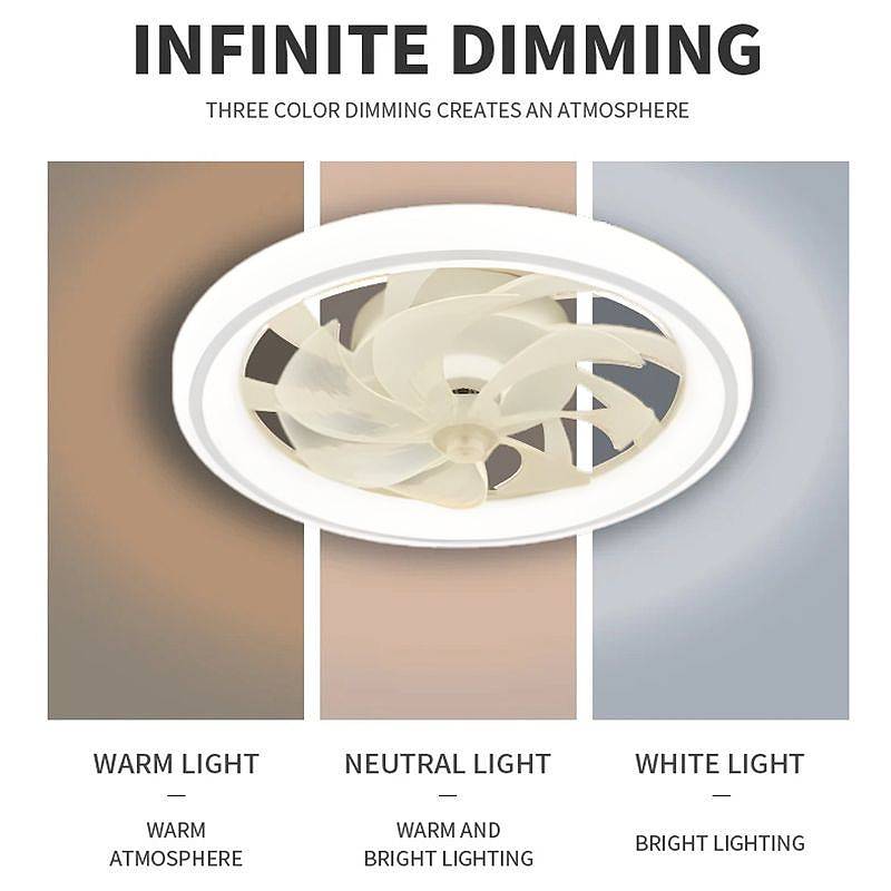 Smart Bedroom Ceiling Fan with LED Lights