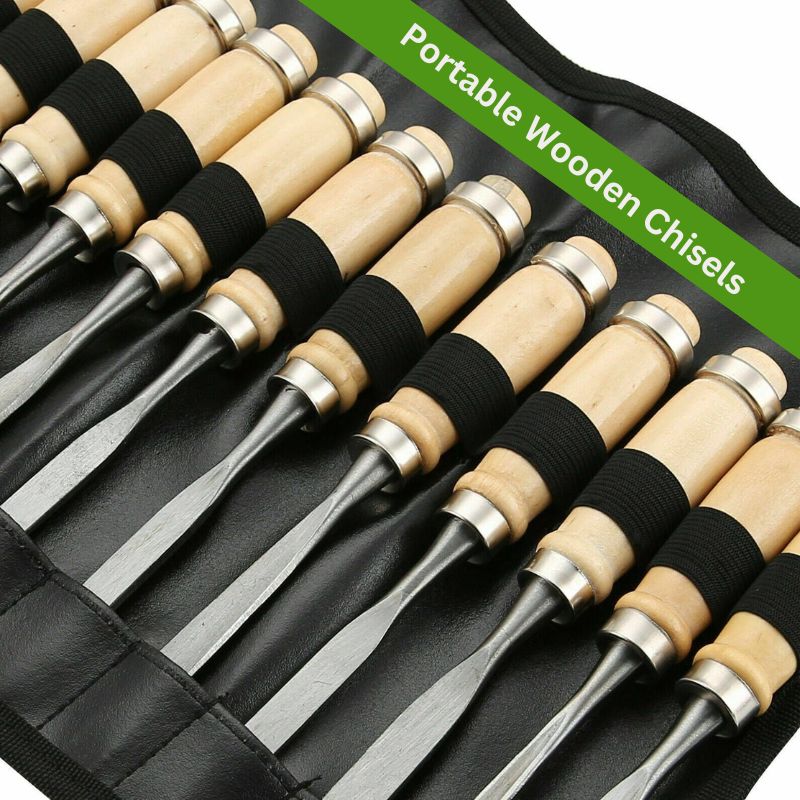 12 Pieces Wood Carving Chisels Set