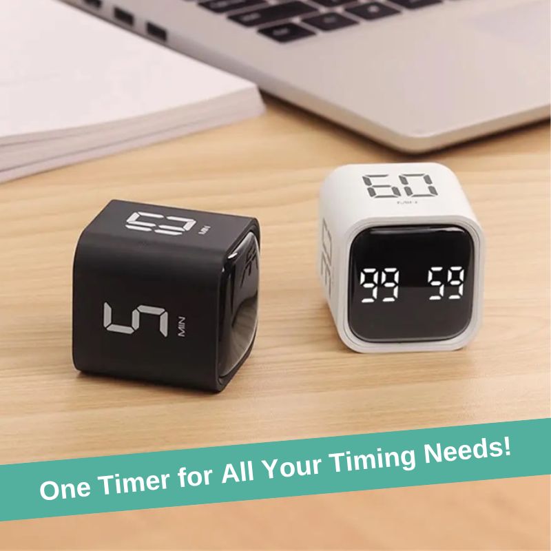 Smart Cube Timer with Gravity Sensing and LED Display