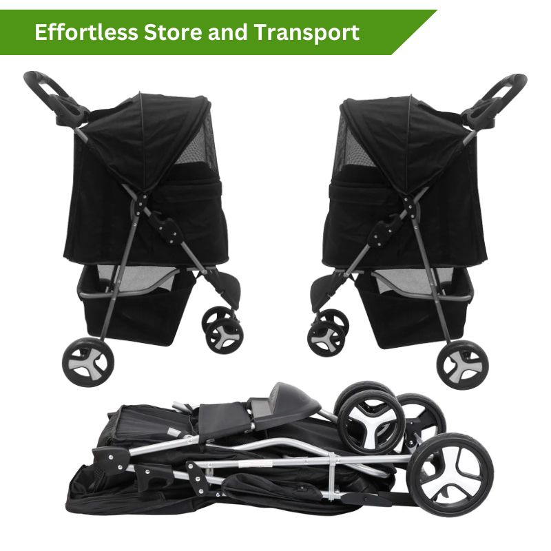 Foldable Stroller for Small and Large Dogs