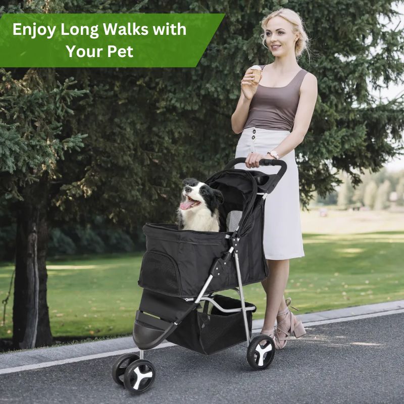 Foldable Stroller for Small and Large Dogs