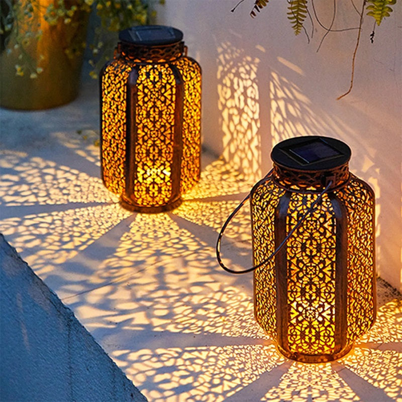 Solar Retro LED Hanging Lantern