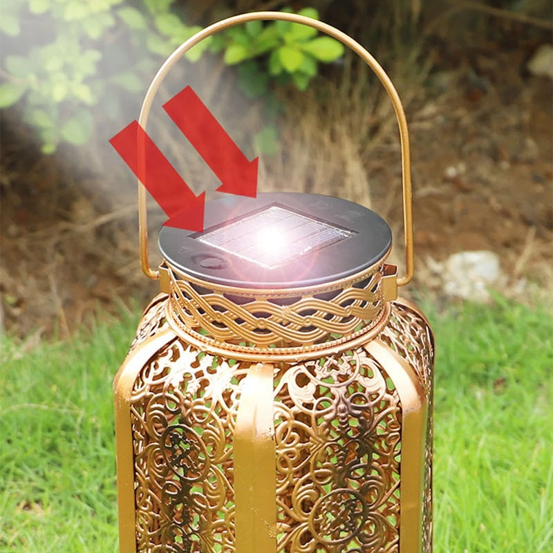 Solar Retro LED Hanging Lantern