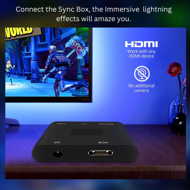 Smart LED Light Strips For TV with HDMI Sync Box