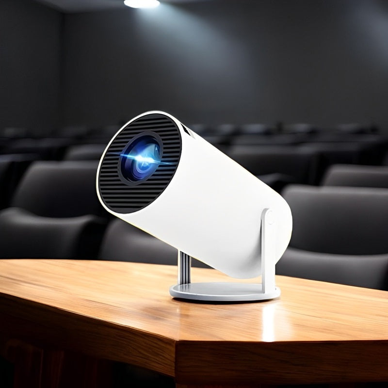 Smart 4K Mini Projector with Dual WiFi and Bluetooth Connectivity