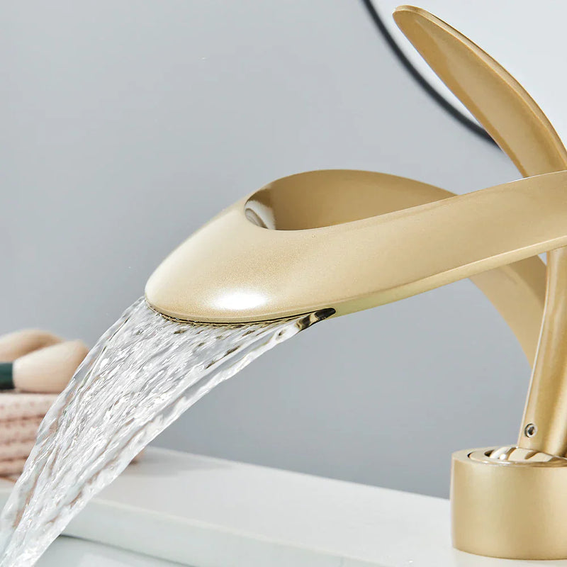 Modern Curved Bathroom Faucet