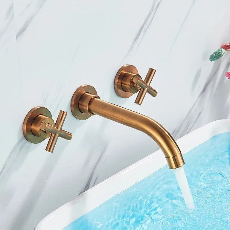 Retro Two-Handle Wall Mounted Faucet