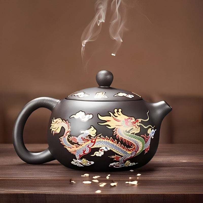 Mystical Color-Changing Dragon and Phoenix Teapot