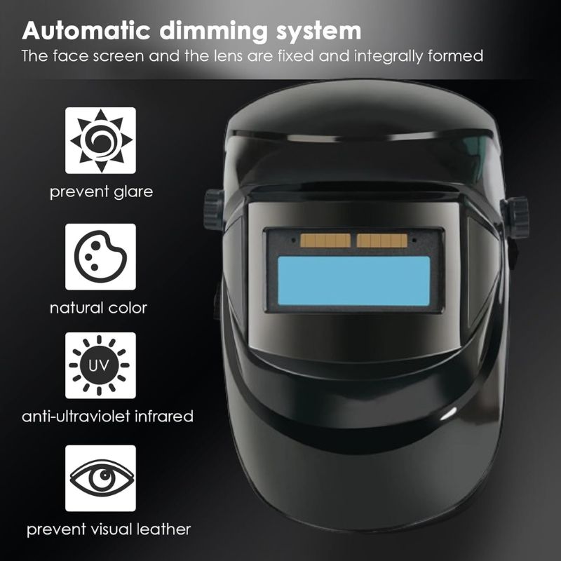 Auto Darkening Welding Mask with Head Lamp