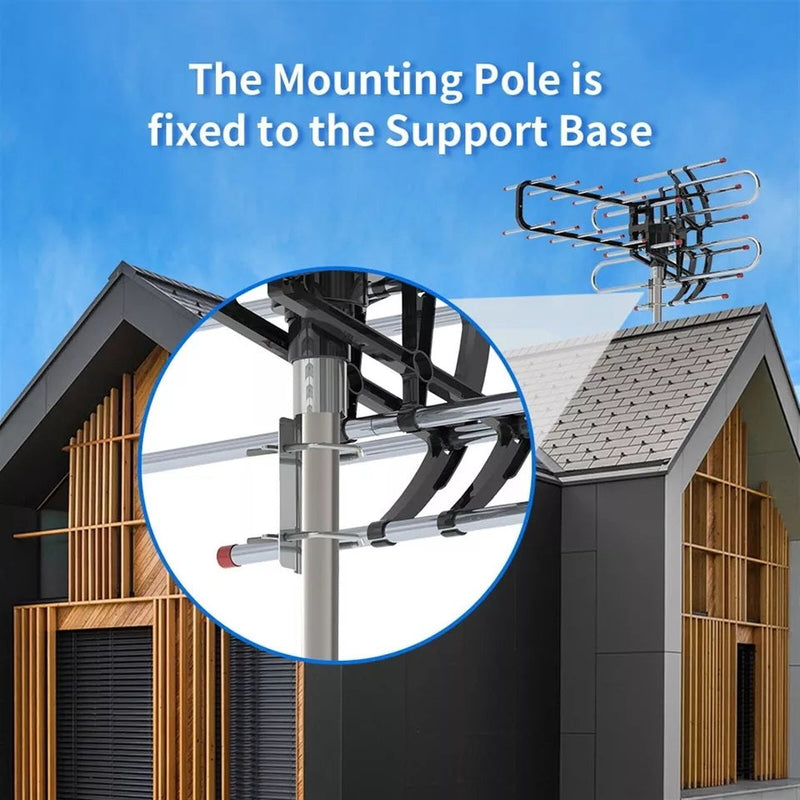 Long Range Outdoor TV Antenna with HD Signal Booster