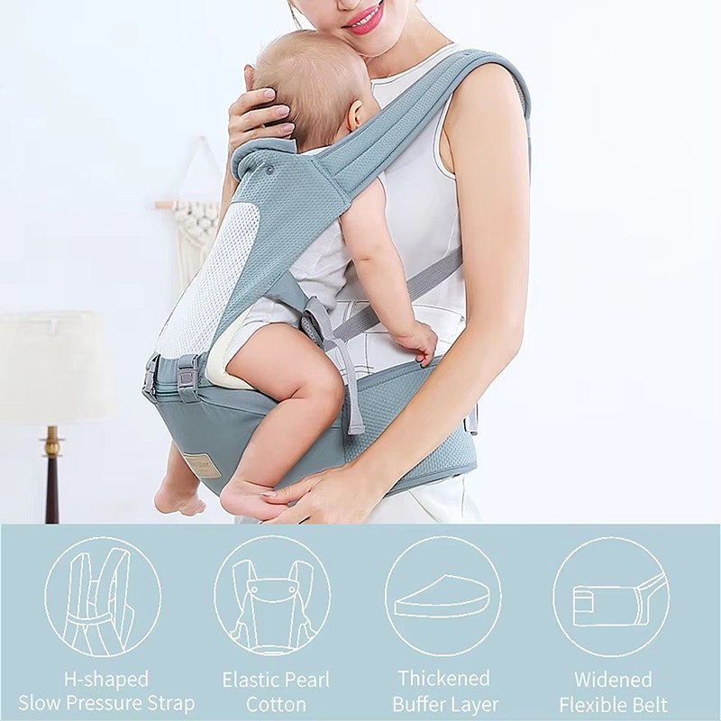 Baby Carrier with Hip Seat and Soft Padding