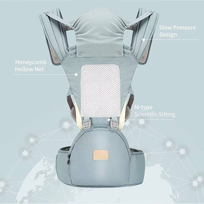 Baby Carrier with Hip Seat and Soft Padding