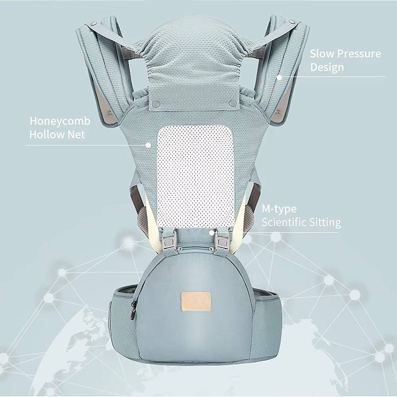 Baby Carrier with Hip Seat and Soft Padding