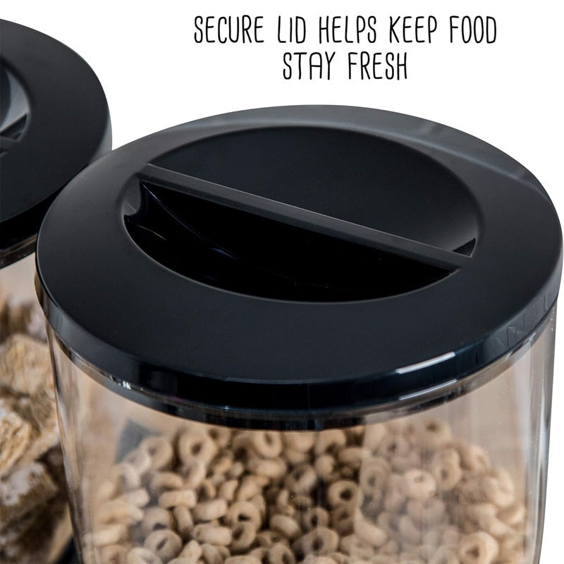 Dual Cereal Dispenser, Dry Food Storage Container for Easy Dispensing