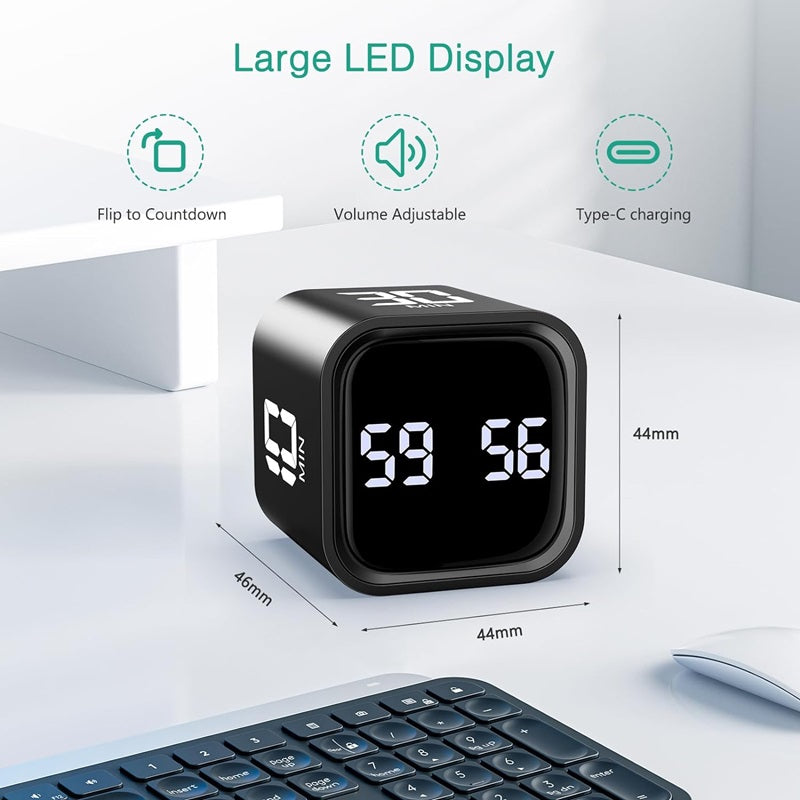 Smart Cube Timer with Gravity Sensing and LED Display