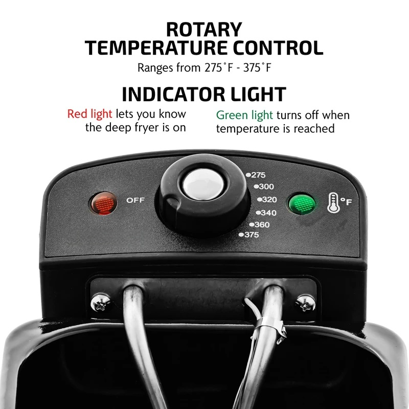 2L Electric Deep Fryer with Adjustable Temperature Control