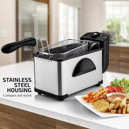 2L Electric Deep Fryer with Adjustable Temperature Control