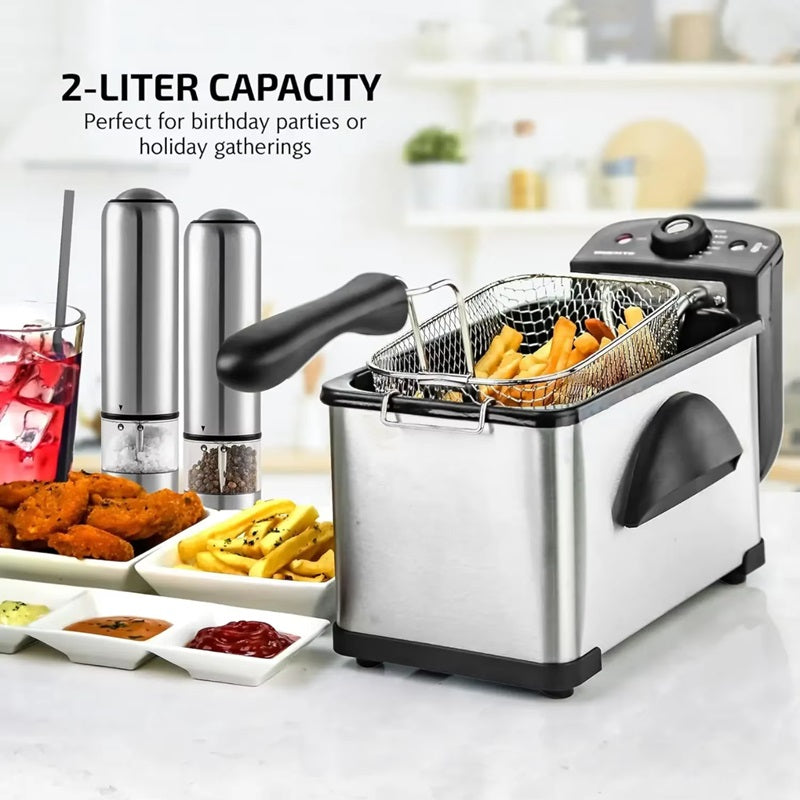 2L Electric Deep Fryer with Adjustable Temperature Control