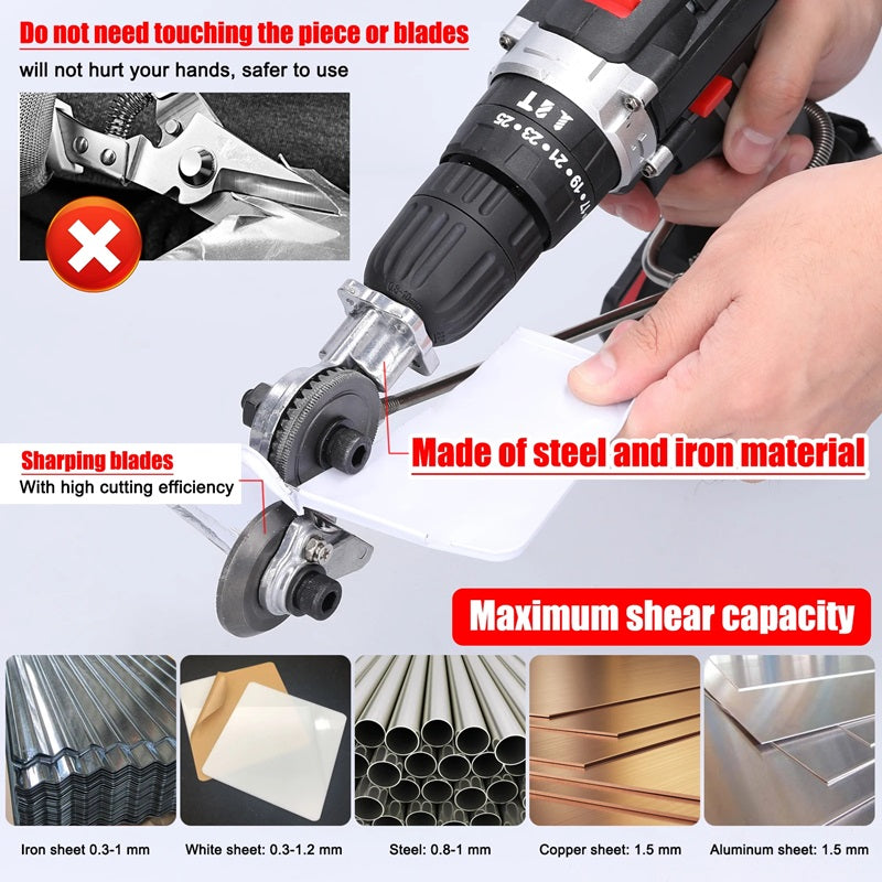 Heavy-Duty Metal Cutting Adapter for Drill