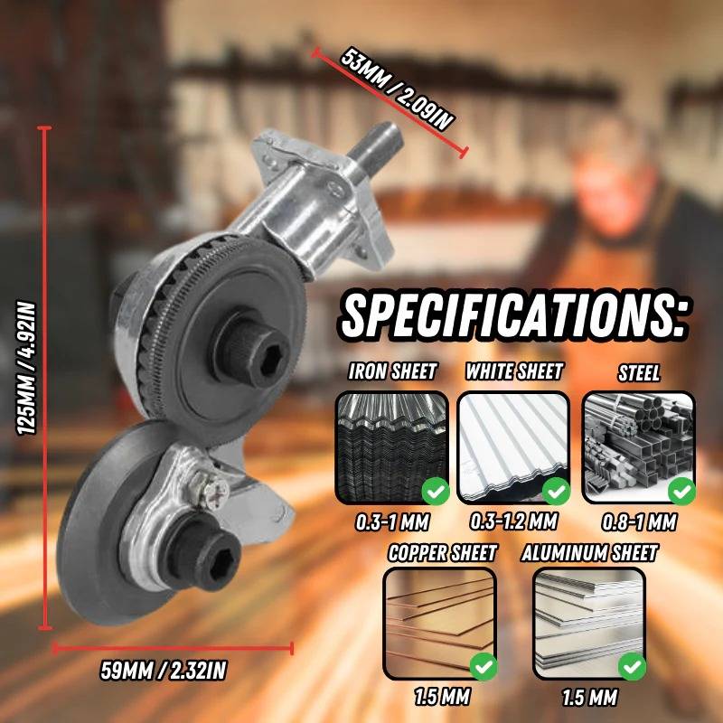 Heavy-Duty Metal Cutting Adapter for Drill