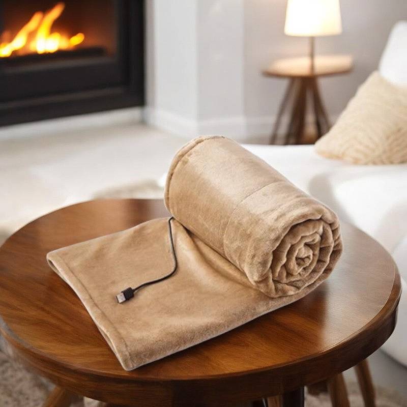 Portable Electric Heated Blanket with Adjustable Warmth Settings - 39"x31"