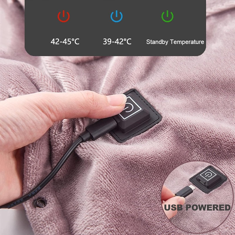 Portable Electric Heated Blanket with Adjustable Warmth Settings - 39"x31"