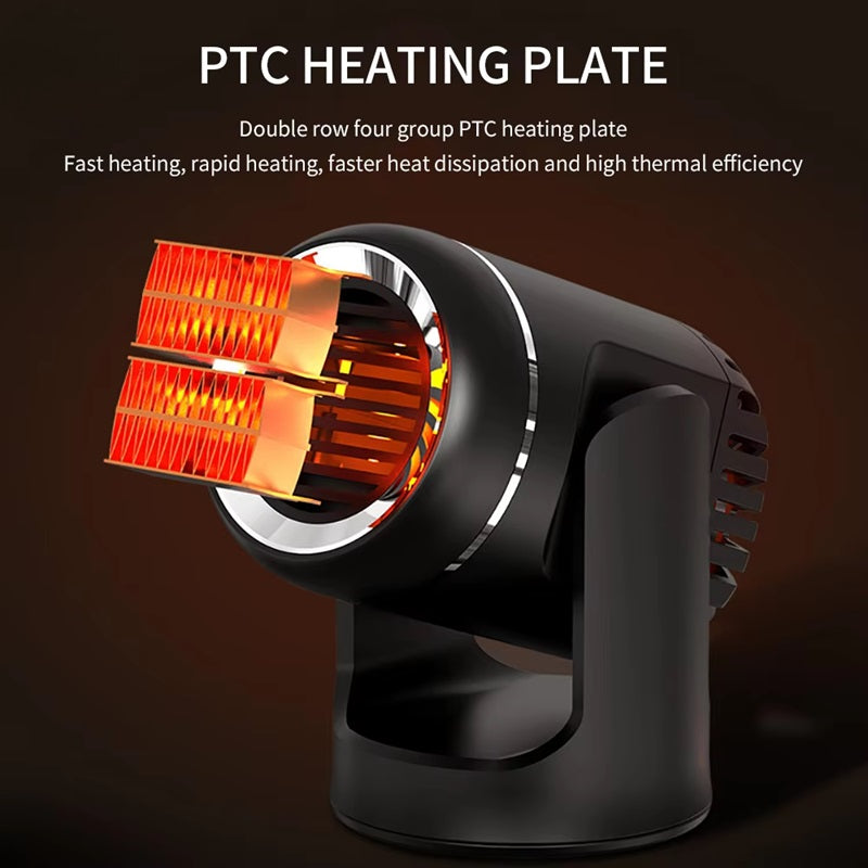 12V Portable Car Heater with 360° Rotation & Overheat Protection