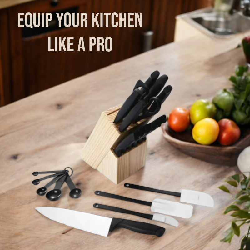 22-Piece Premium Knife Set with Block