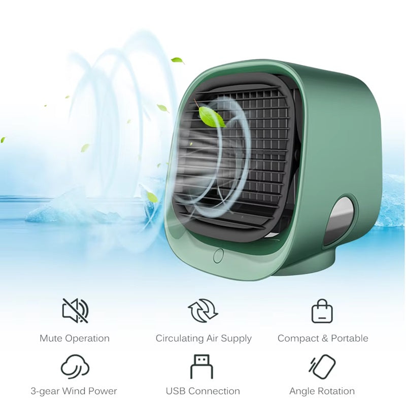 3-in-1 Mini Air Conditioner with Cooling, Humidifying & Air Purifying