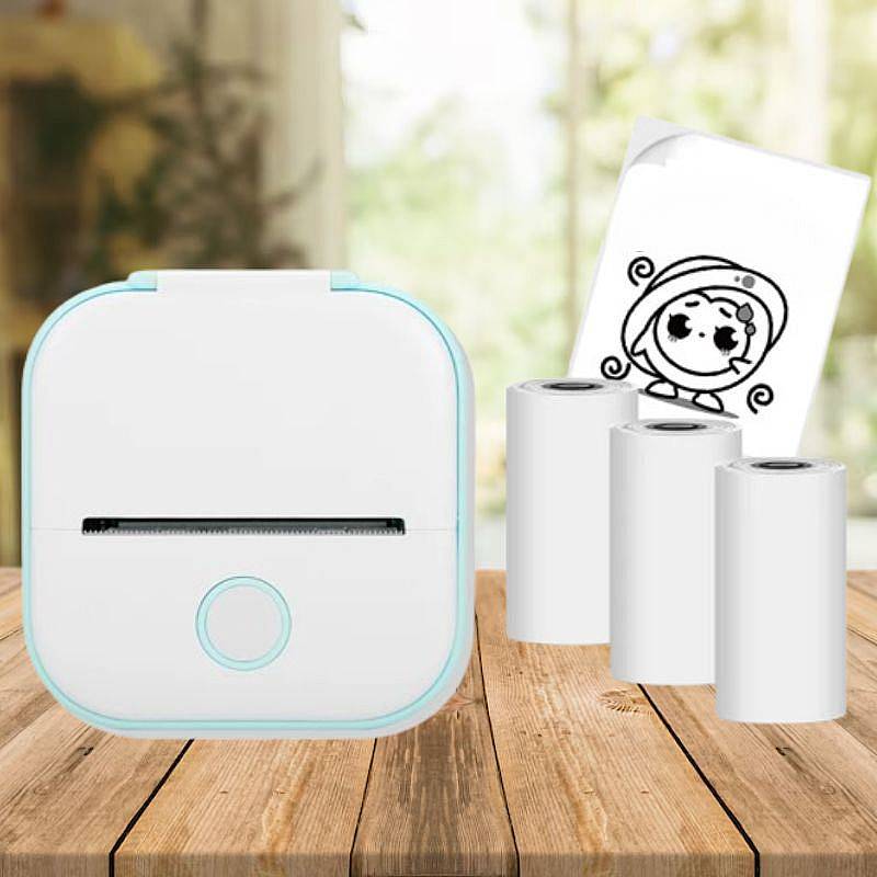 Portable Mini Printer with Bluetooth and Inkless Thermal Printing