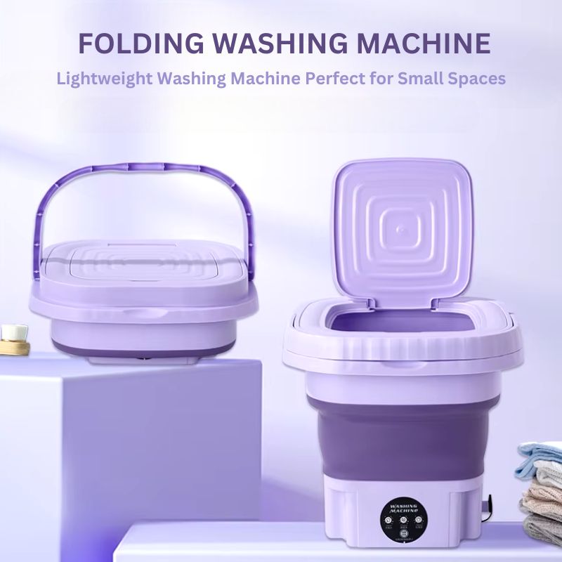 8L Foldable Mini Washing Machine with Dryer