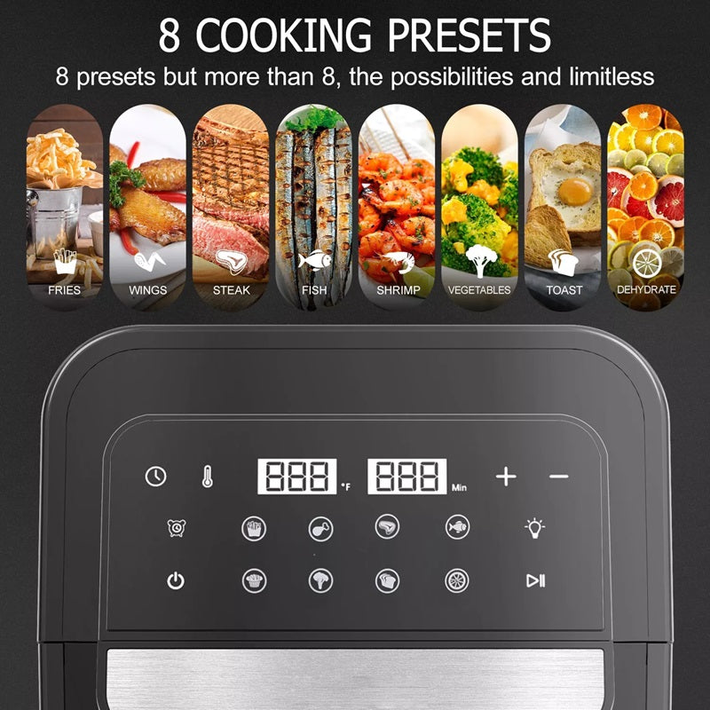 8-in-1 Digital Air Fryer with Digital Touch Screen