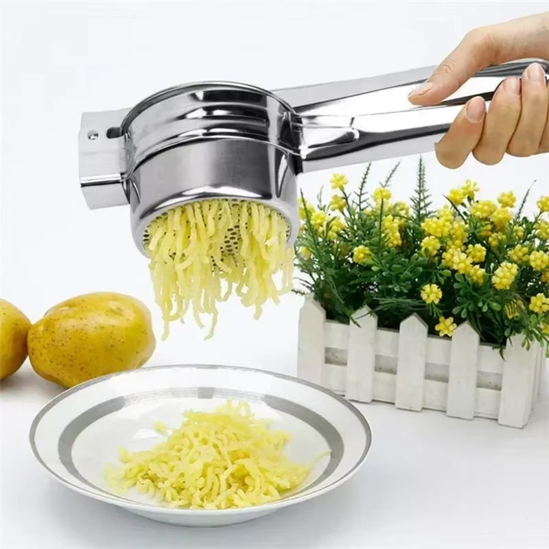 Stainless Steel Potato Ricer with 3 Interchangeable Discs