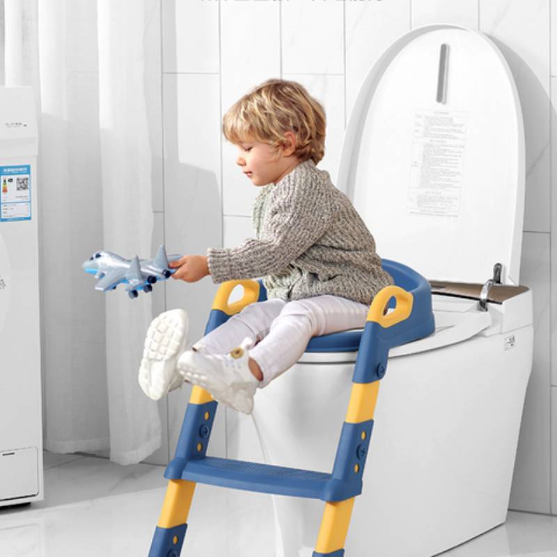 Foldable Potty Trainer Seat with Ladder for Toddler