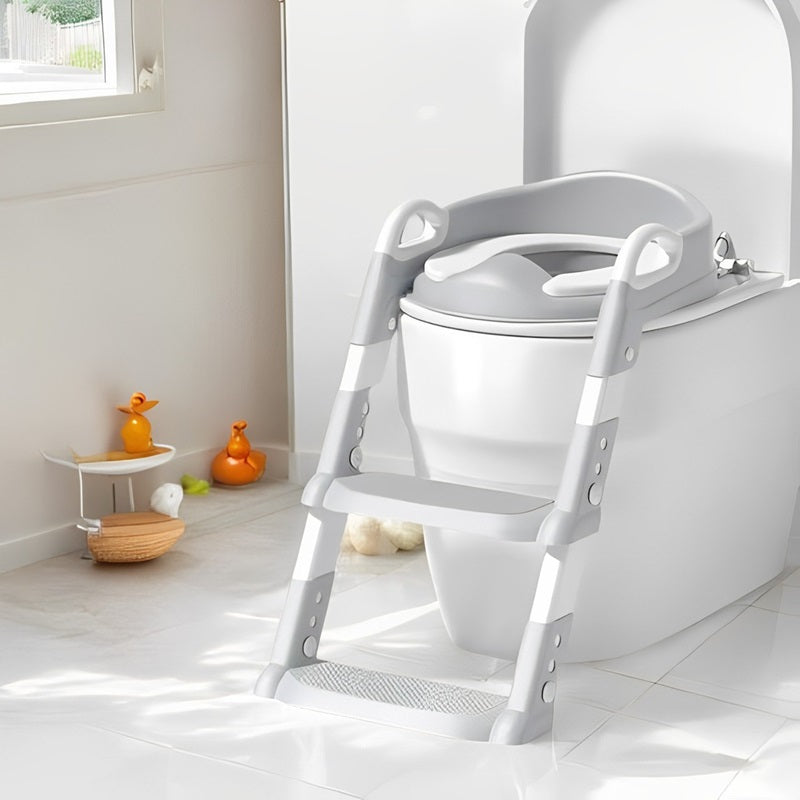 Foldable Potty Trainer Seat with Ladder for Toddler