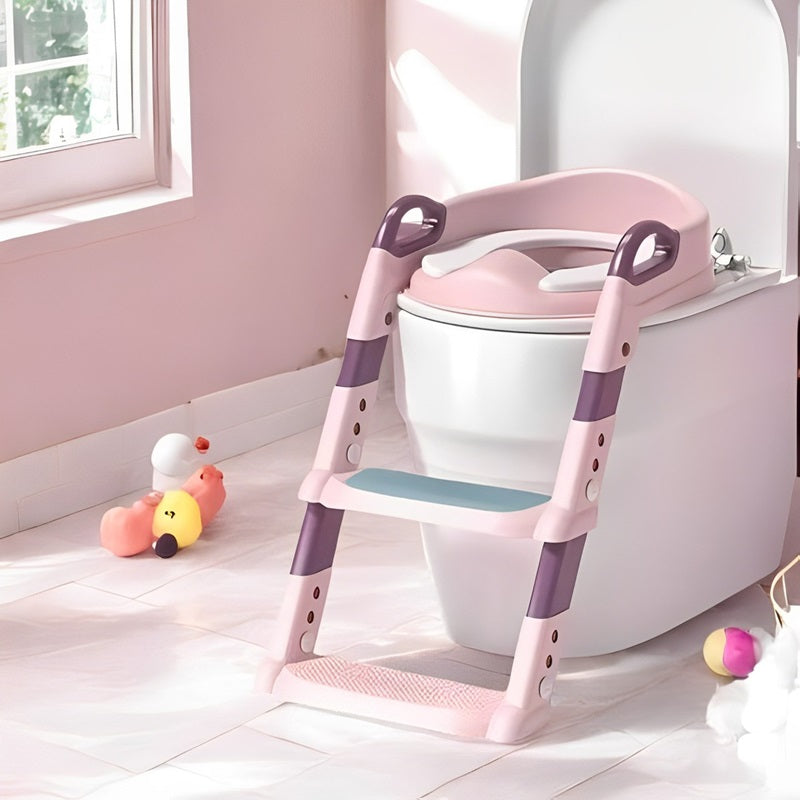 Foldable Potty Trainer Seat with Ladder for Toddler