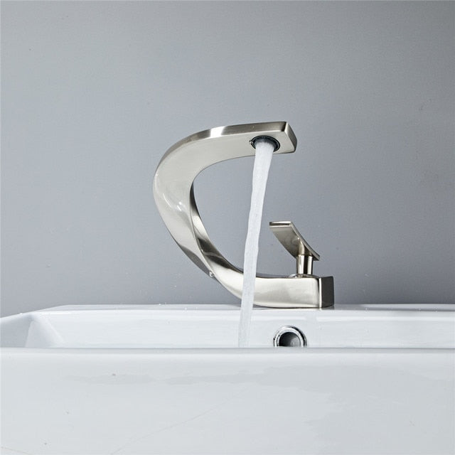 Curved Bathroom Faucet