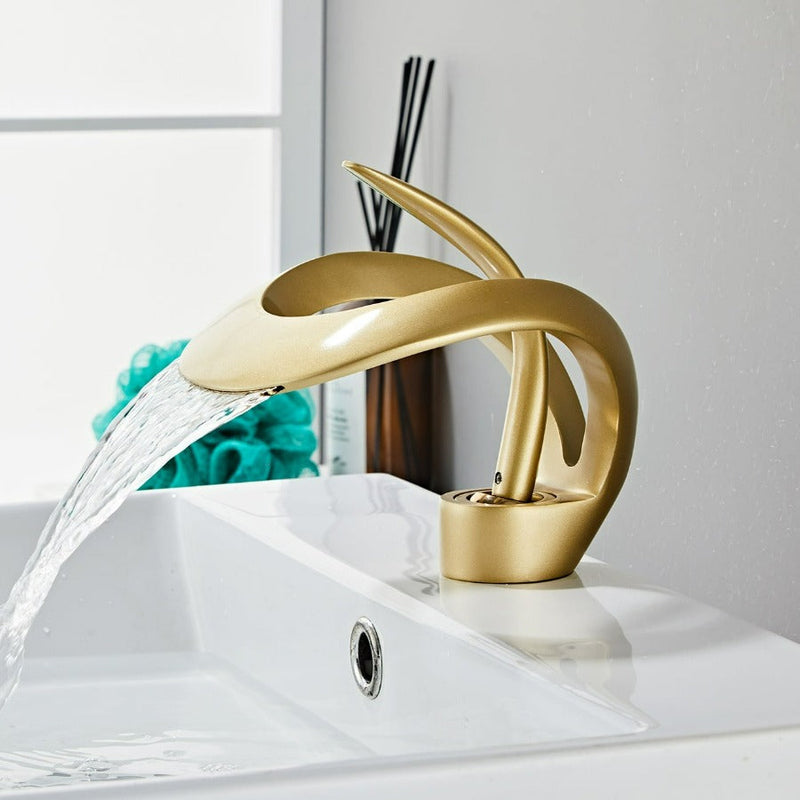 Modern Curved Bathroom Faucet