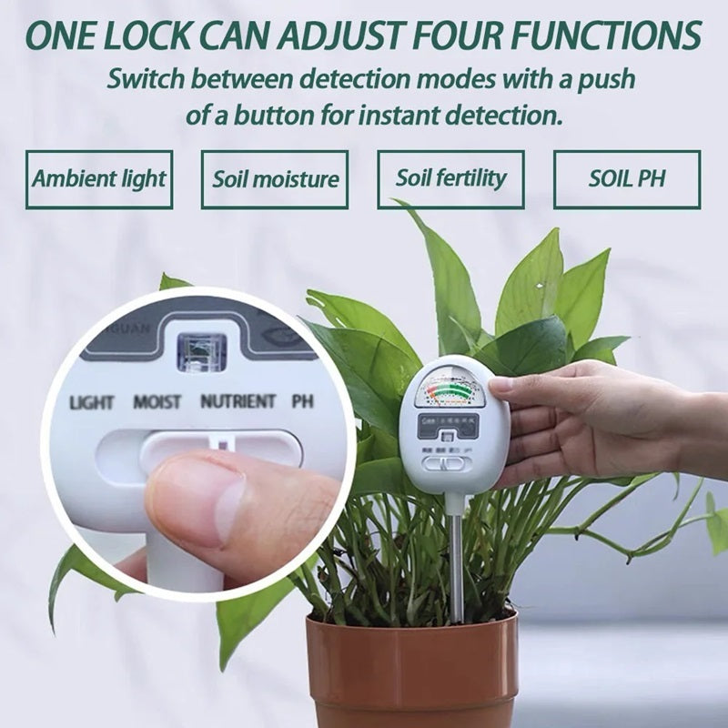 4-In-1 Smart Soil Meter for Precise Plant Care Monitoring