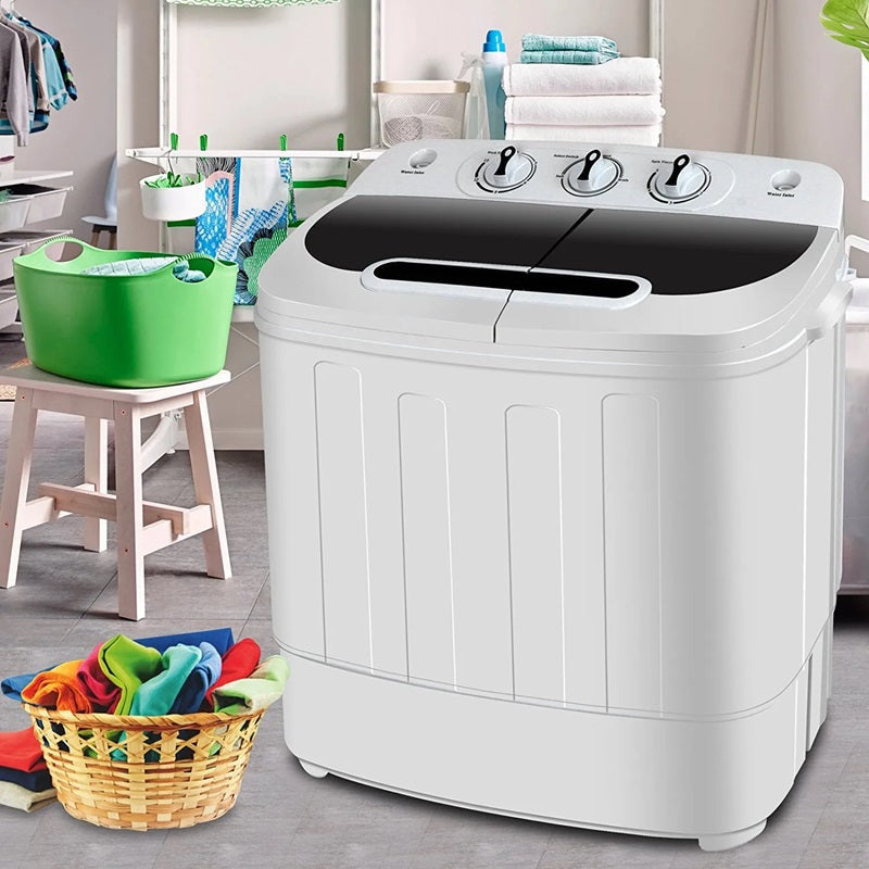 13LB Compact Washing Machine with Twin Tub for Wash and Spin Dry