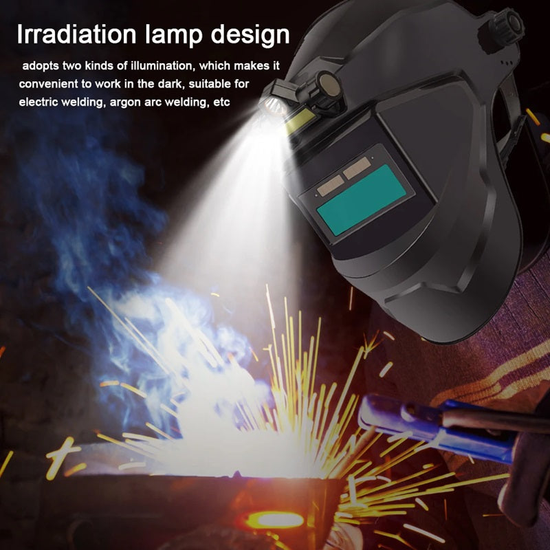 Auto Darkening Welding Mask with Head Lamp