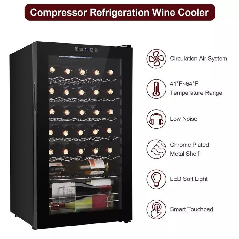 34-Bottle Wine Fridge with LED Display